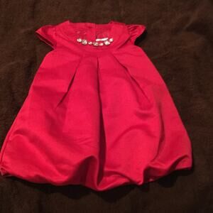 Gymboree 12-18 Christmas red jewel bubble dress